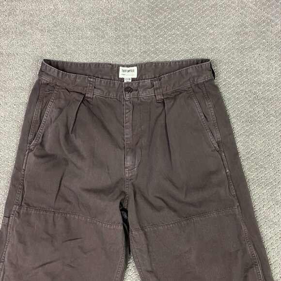 Todd Snyder Pants Men's 32 x 30 Fits 32 x 29 Brown Doubl Knee Workwear Pleated - Picture 2 of 12